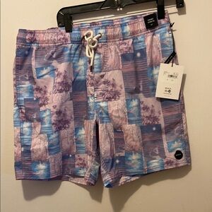 RVCA Multicolor Patterned Shorts